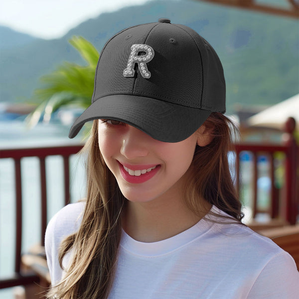 Custom Pearl Letter Baseball Cap Personalized Name Fashion Sun Cap Summer Gift for Her