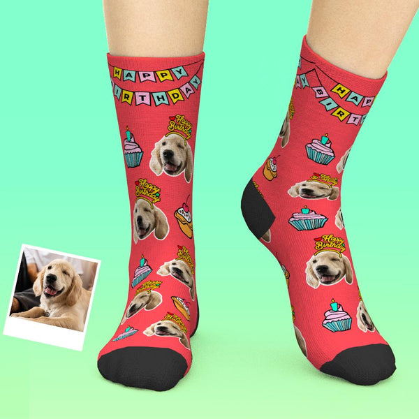 Custom Face Socks Custom Birthday Dog Socks Dog Mom Gift Pet Lover Gift