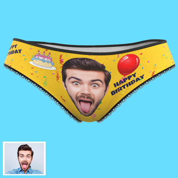 Custom Face Women's Panties Underwear Happy Birthday Gifts For Her